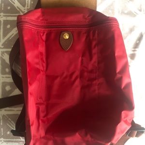 Authentic Longchamp Red Backpack